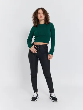 Jean skinny boutonnage apparent