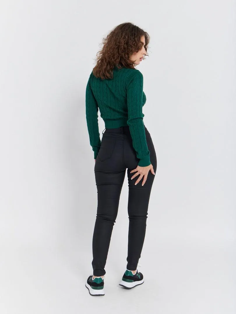 Jean skinny boutonnage apparent
