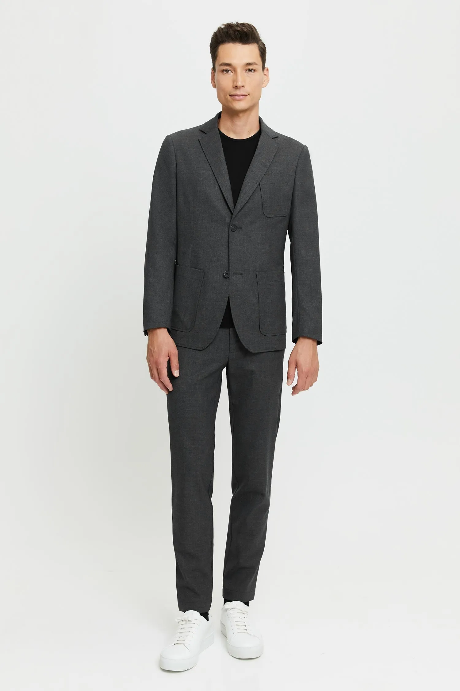 Jere Merino Wool Blazer Jacket Grey