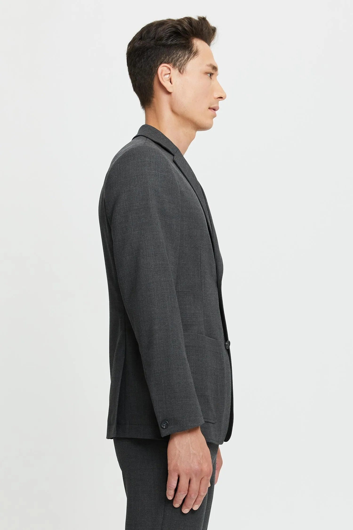 Jere Merino Wool Blazer Jacket Grey