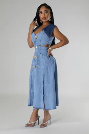 Jocelle Denim Maxi Dress