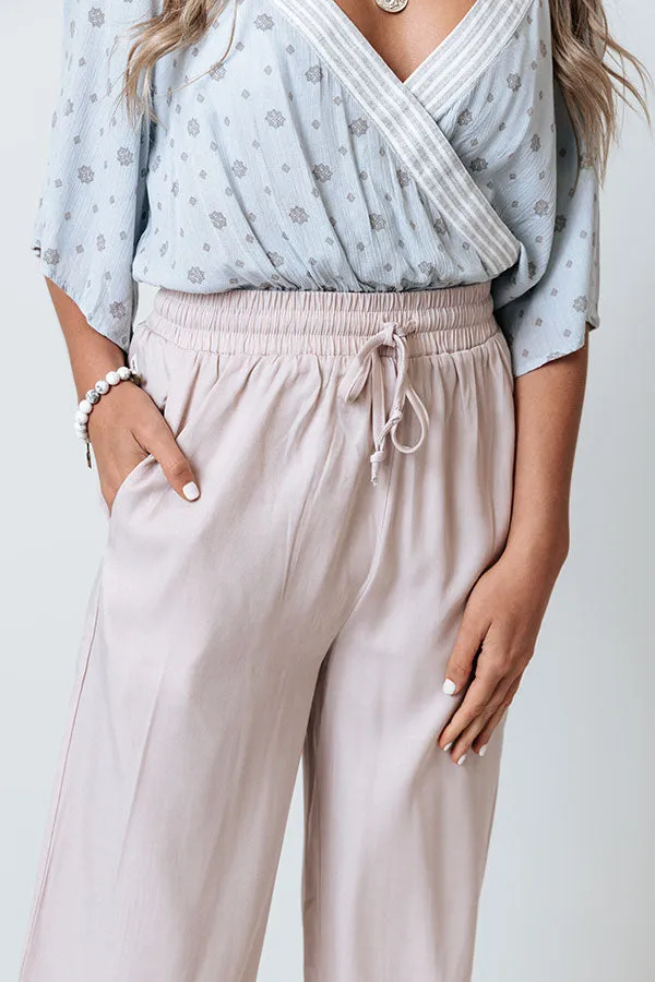Joyful Evening High Waist Pants In Rose Quartz