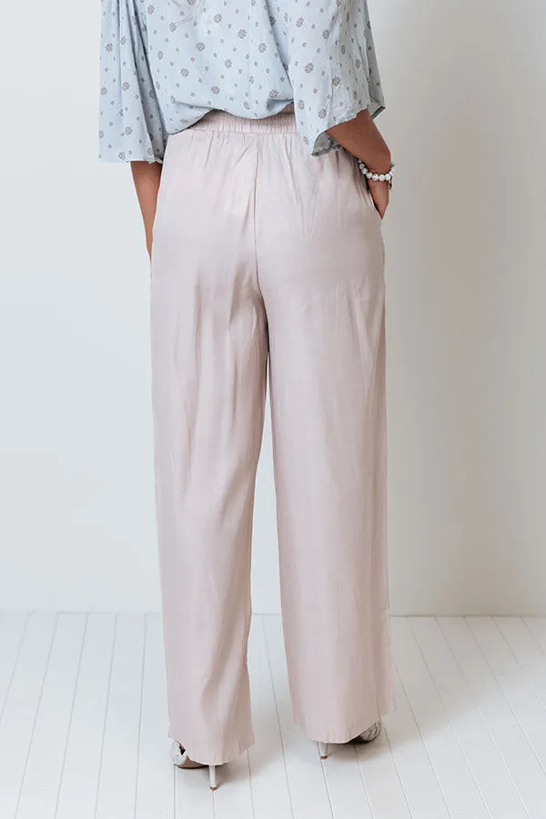 Joyful Evening High Waist Pants In Rose Quartz
