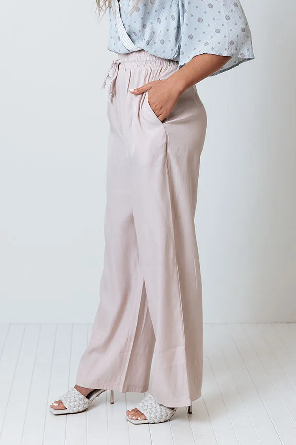 Joyful Evening High Waist Pants In Rose Quartz