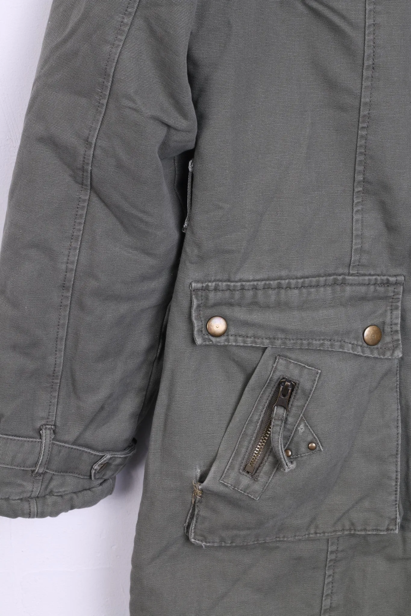 LANCHEN Womes XL Jacket Parka Green Cotton Padded Winter