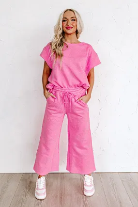 Lattes First High Waist Trousers in Bubblegum Pink