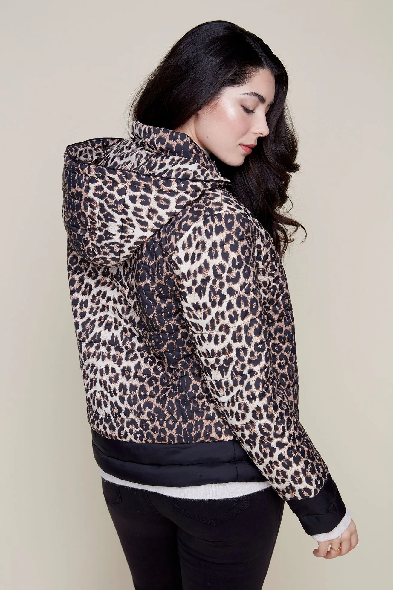 Leopard bomber jacket