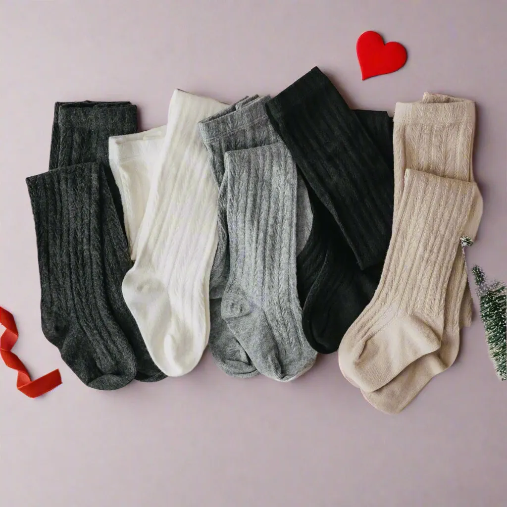 Little Love Bug Cable Knit Tights