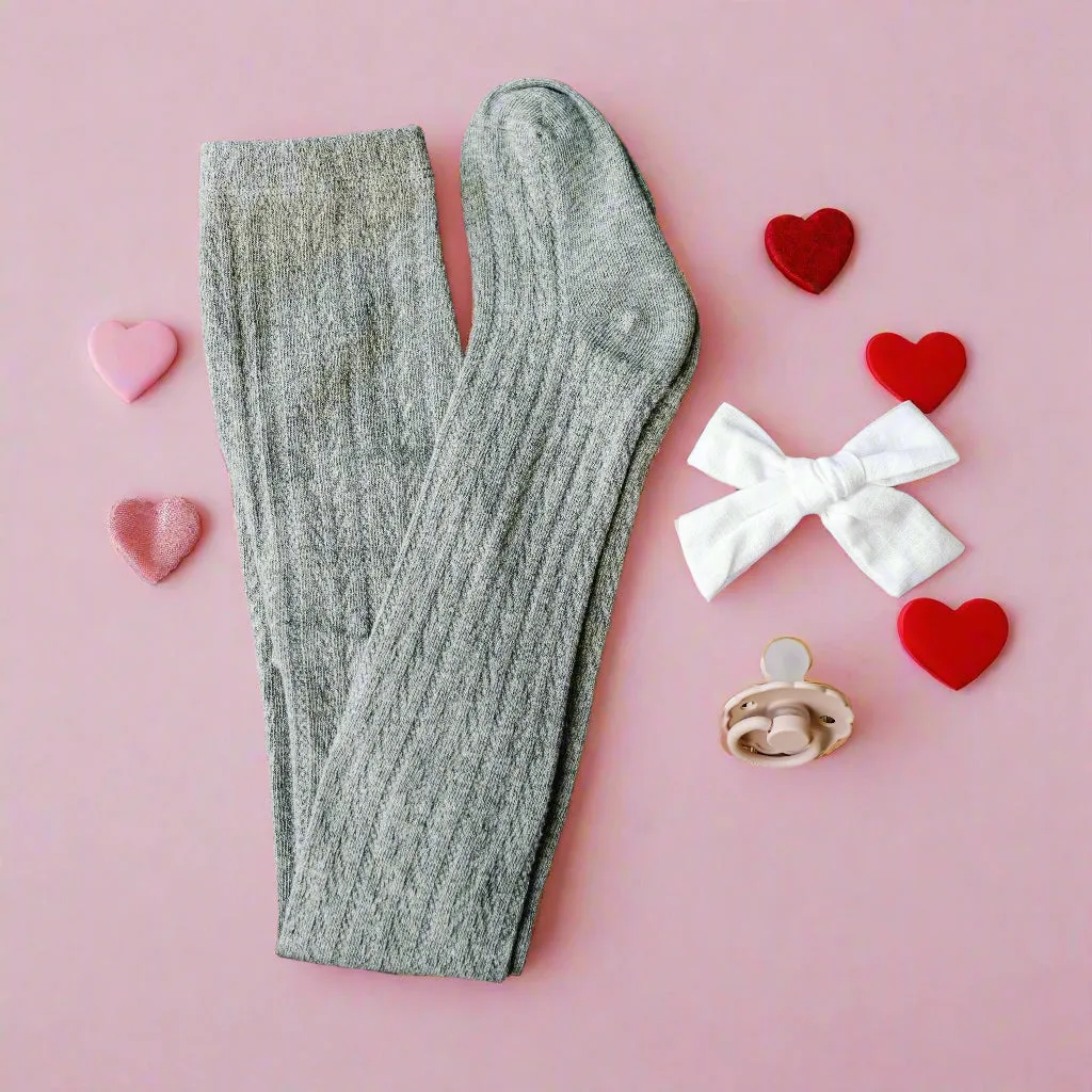Little Love Bug Cable Knit Tights