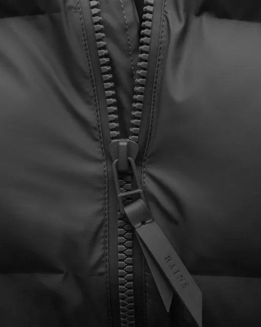 Long Puffer Jacket -  Black
