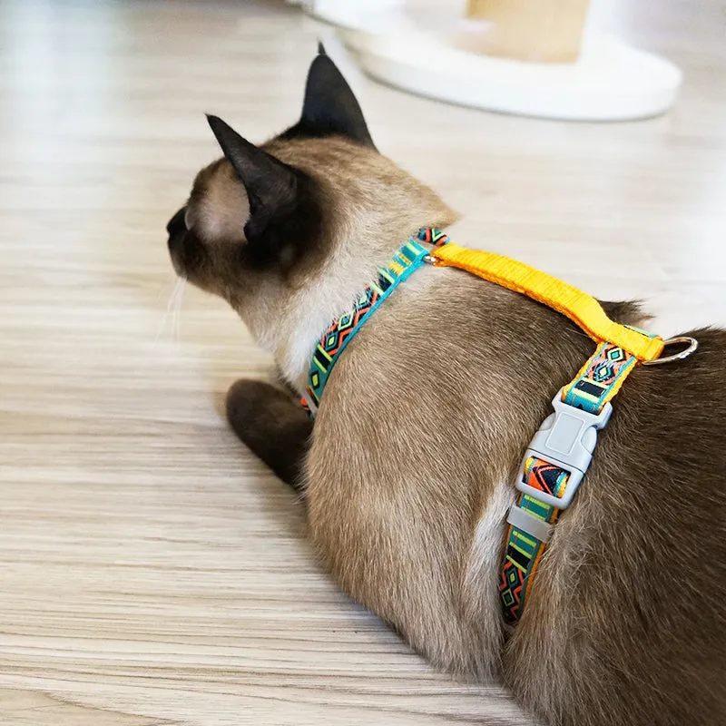 Loofie Colorful Cat Harness with Leash - Comfy, Breathable, and Perfect for Outdoor Adventures