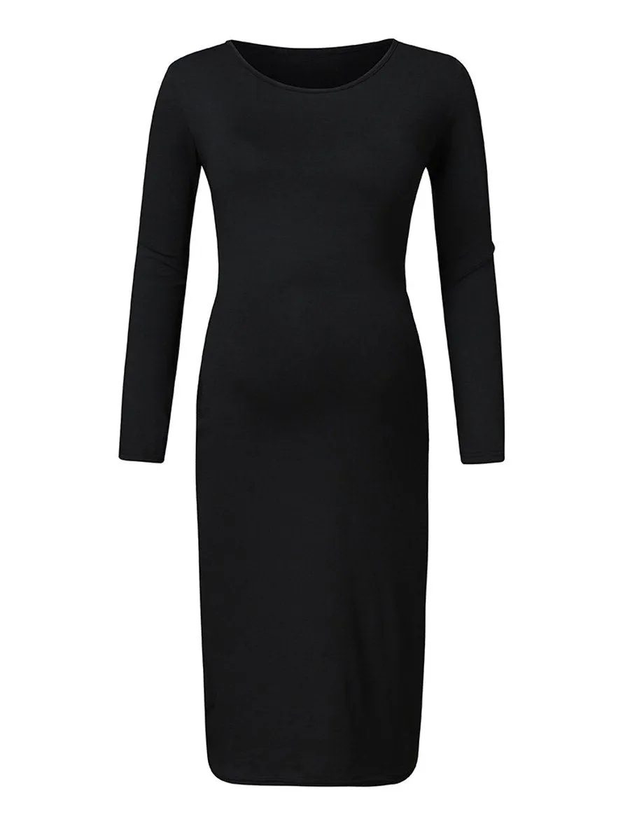 Maternity Fashion Simple Long Sleeve Dress