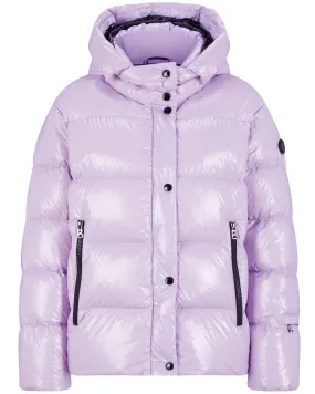 Mauve Evelia Hooded Down Puffer Jacket