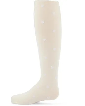 Memoi Flocked Hearts Tights-MKF-4029