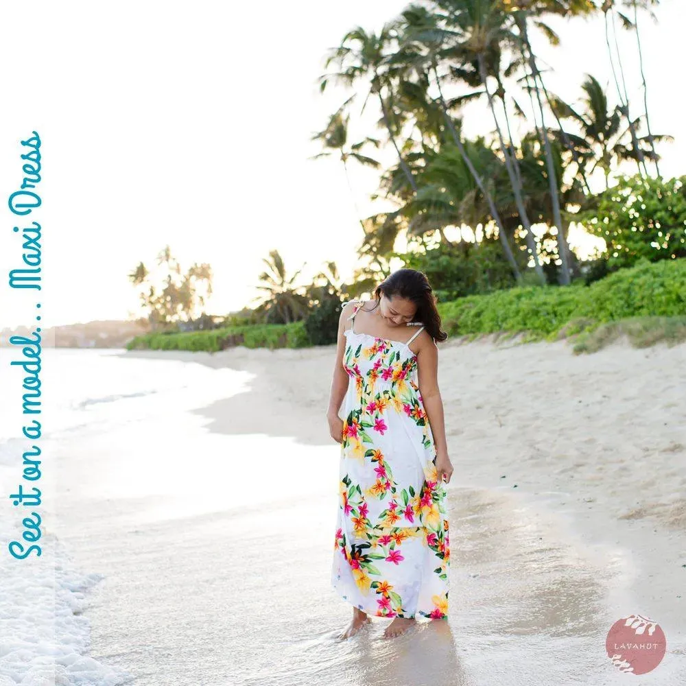 Midnight Black Maxi Hawaiian Dress