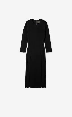 Mixed Rib 3/4 Sleeve Dress