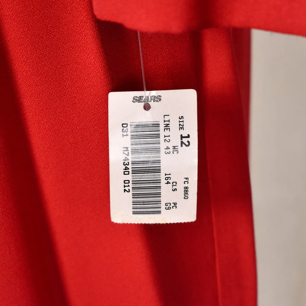 NWT 90s does 1940s Vintage Red Skirt Suit