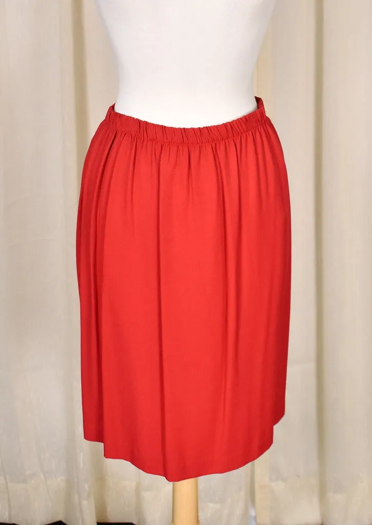 NWT 90s does 1940s Vintage Red Skirt Suit