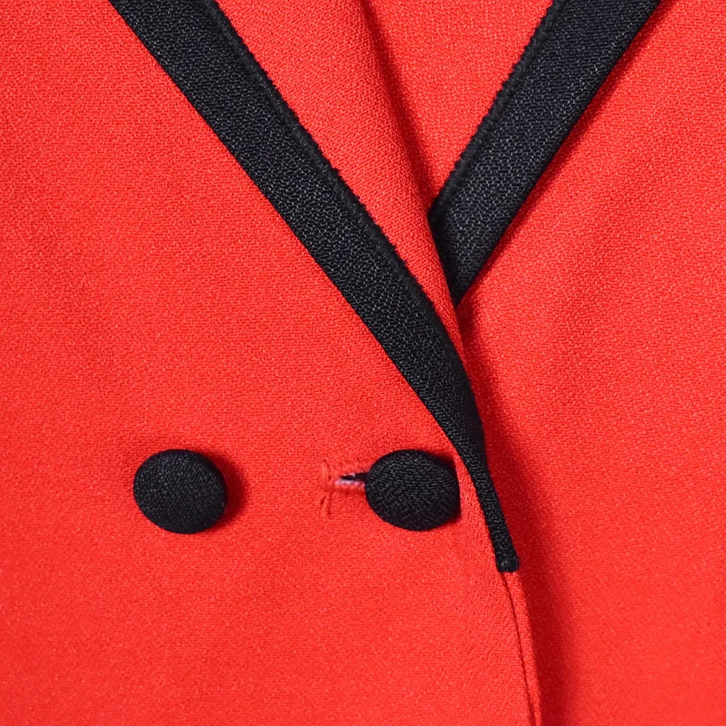NWT 90s does 1940s Vintage Red Skirt Suit