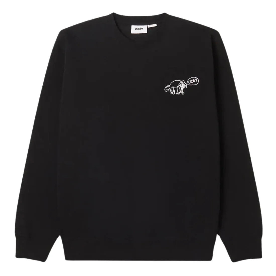 Obey Dog Doodle Premium Crew Sweater - Black
