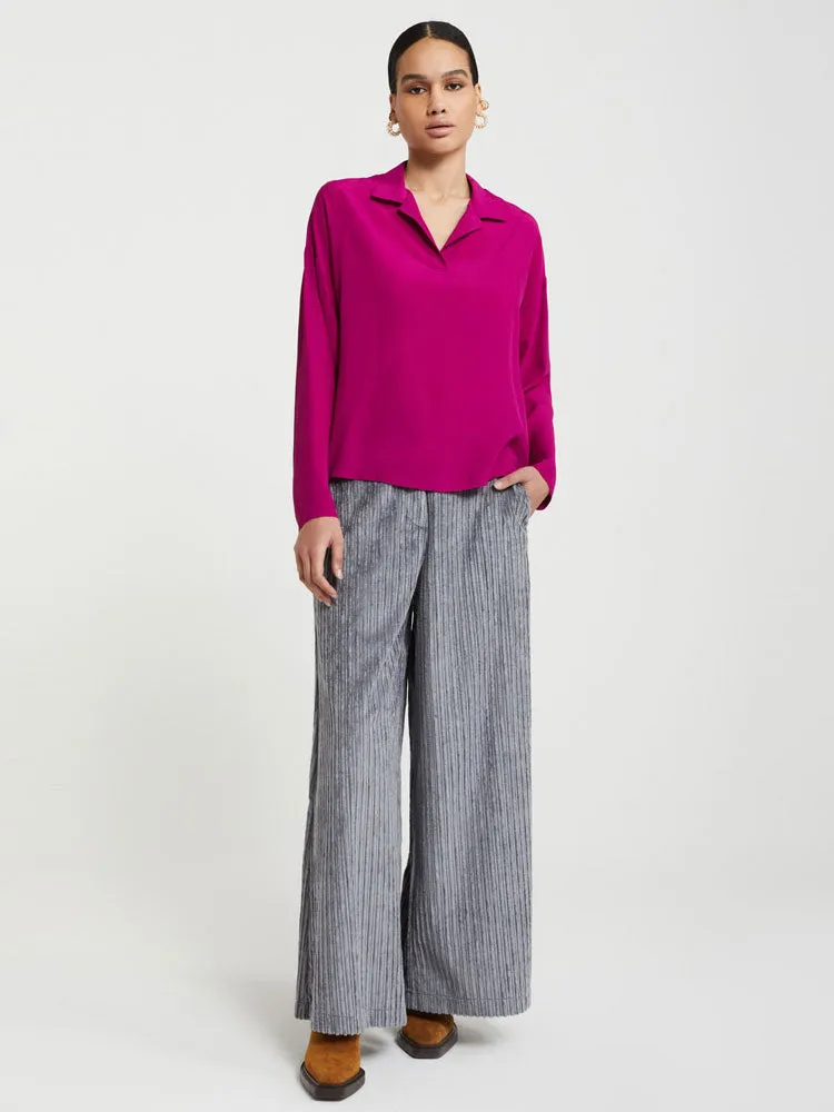 Ottod'Ame Silk-Blend Shirt Fuschia