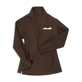 Painters Jacket in Mink Brown Seersucker