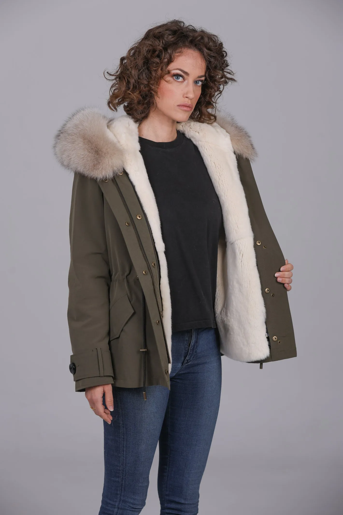 Parka short Urban fox beige