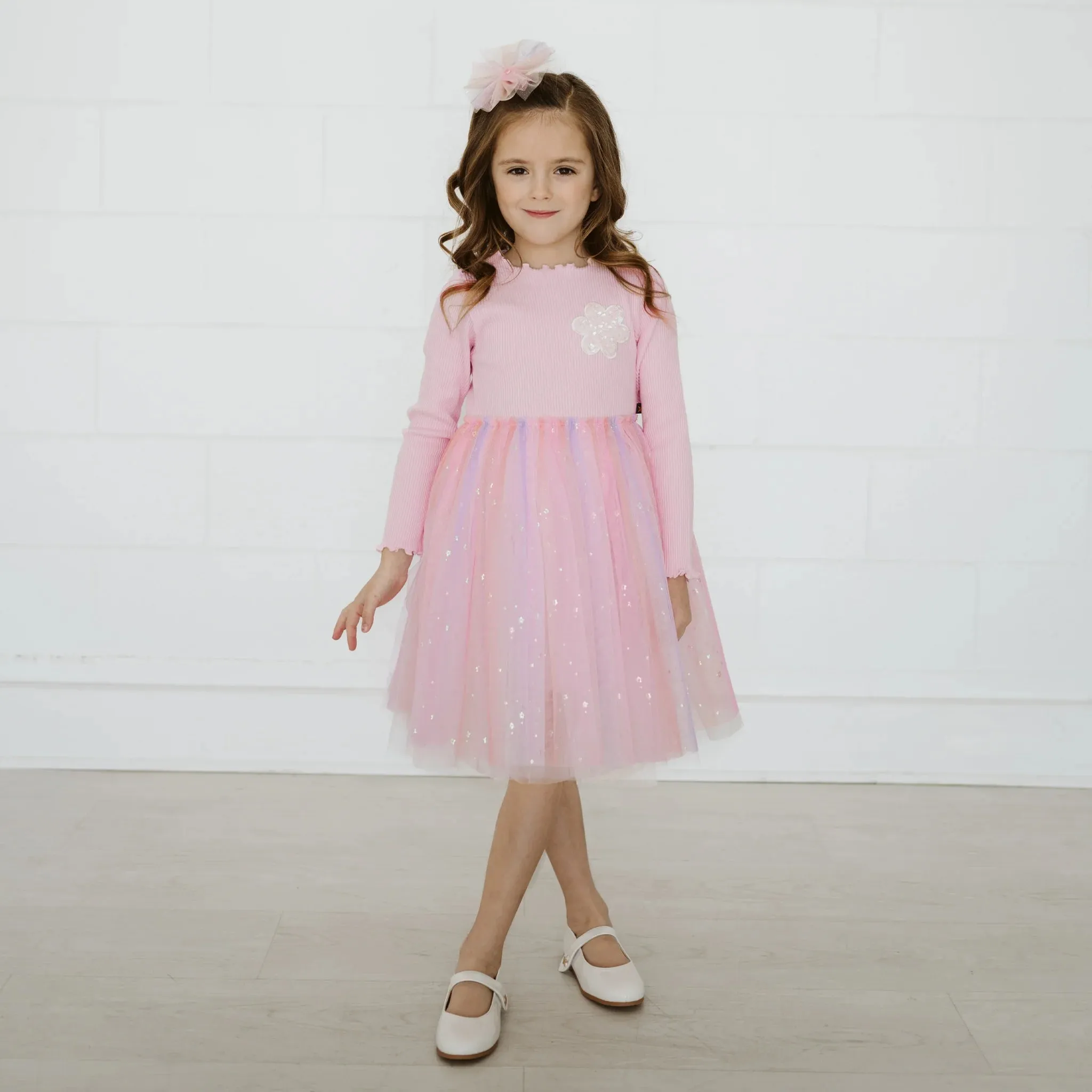 Petite Hailey DAISY OMBRE TUTU DRESS - Pink