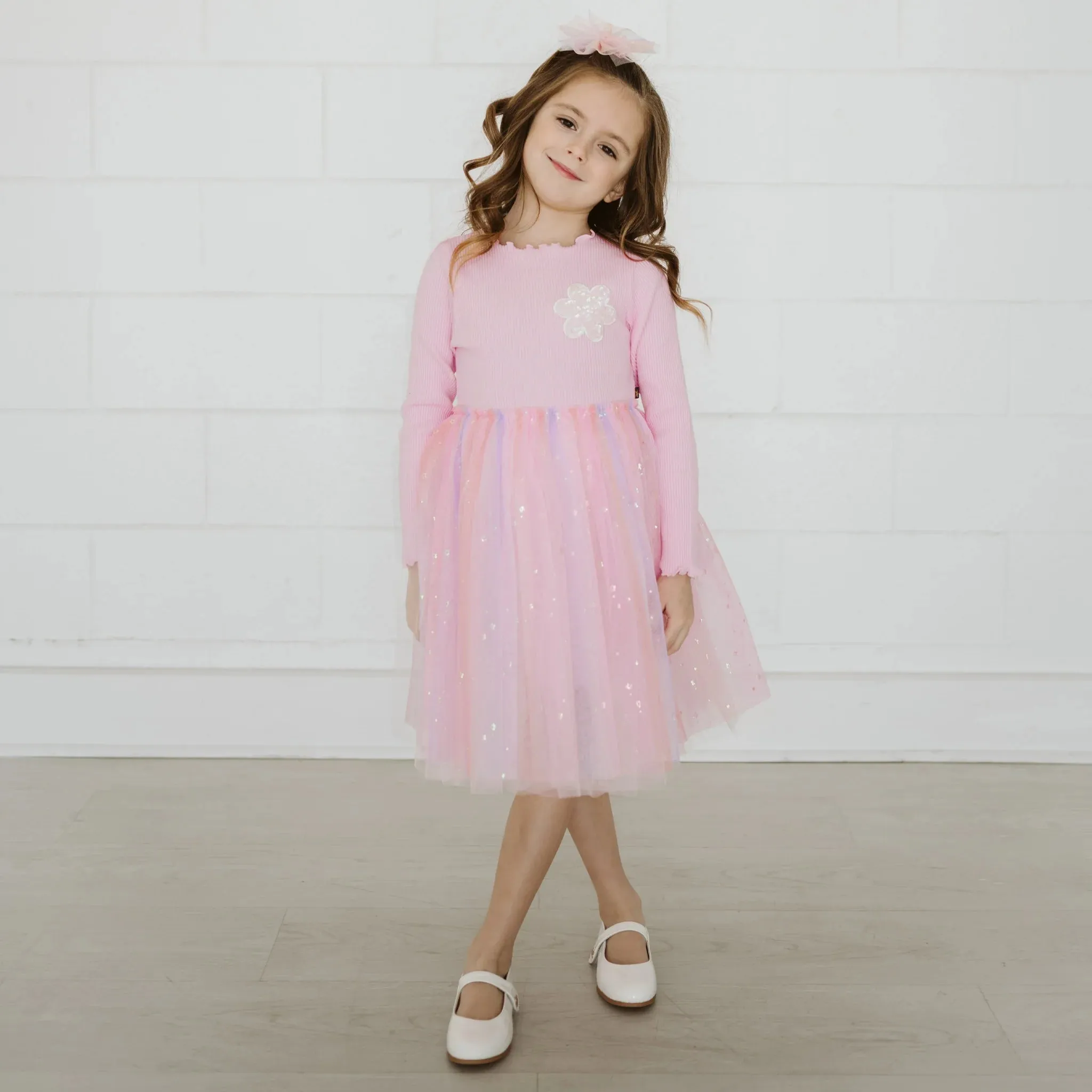 Petite Hailey DAISY OMBRE TUTU DRESS - Pink