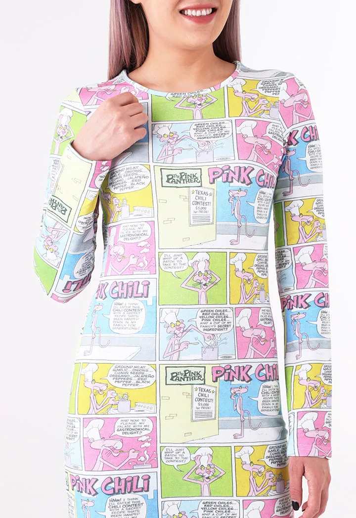 Pink Panther Comics Printed Dress