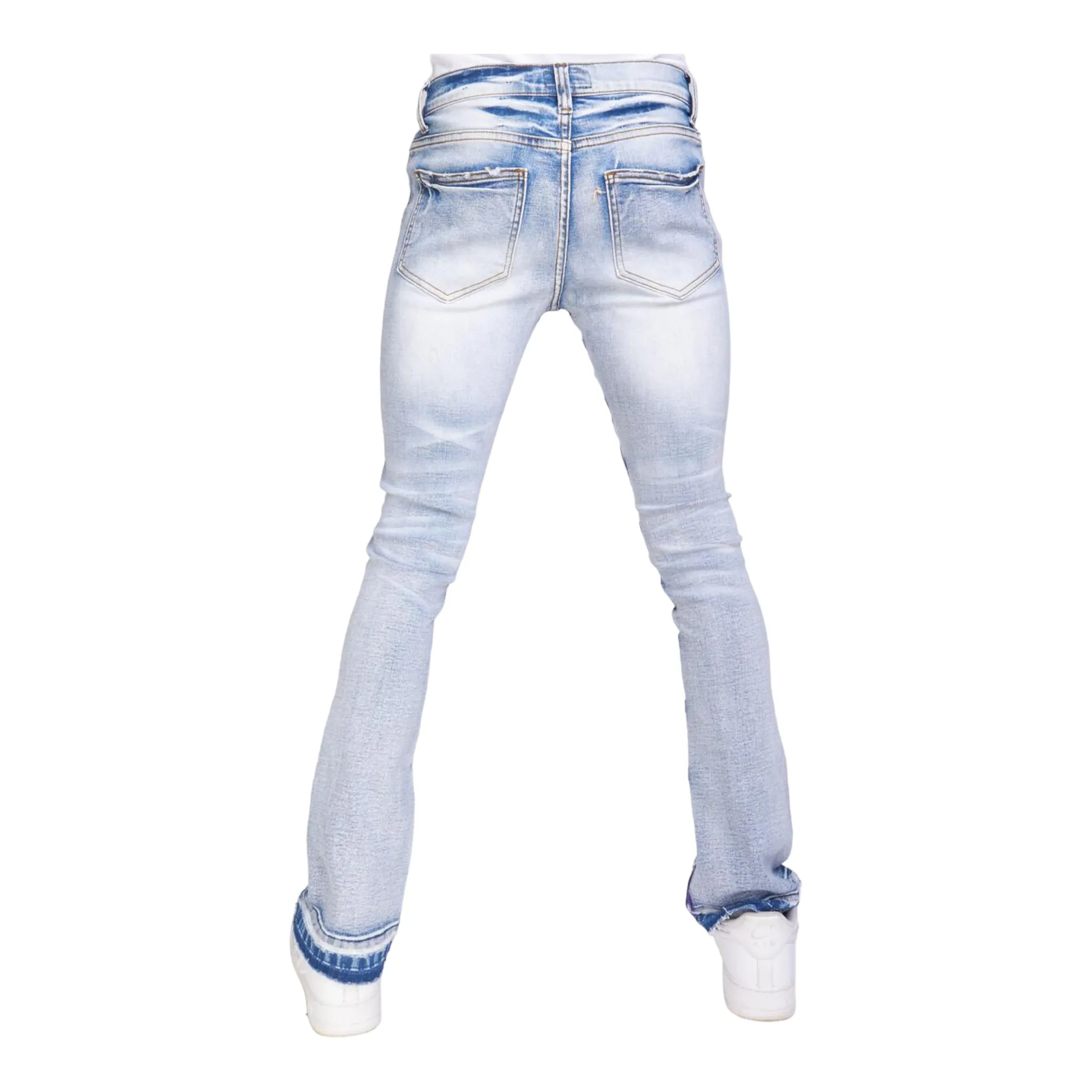 POLITICS: Skinny Fleur De Lis Stacked Jeans