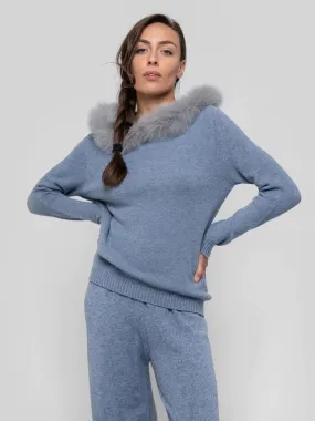 POSITANO - cerulean hooded hair