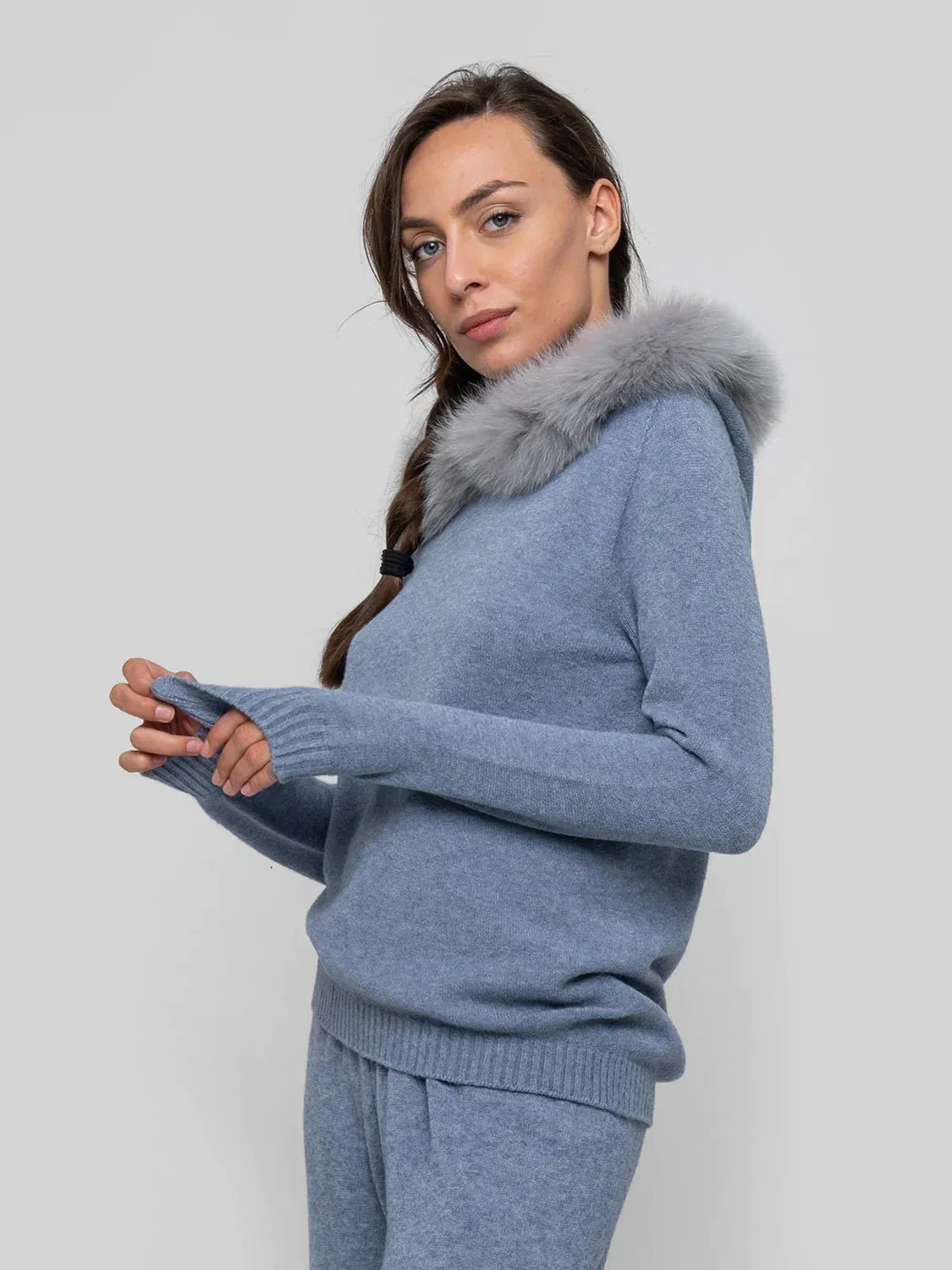 POSITANO - cerulean hooded hair