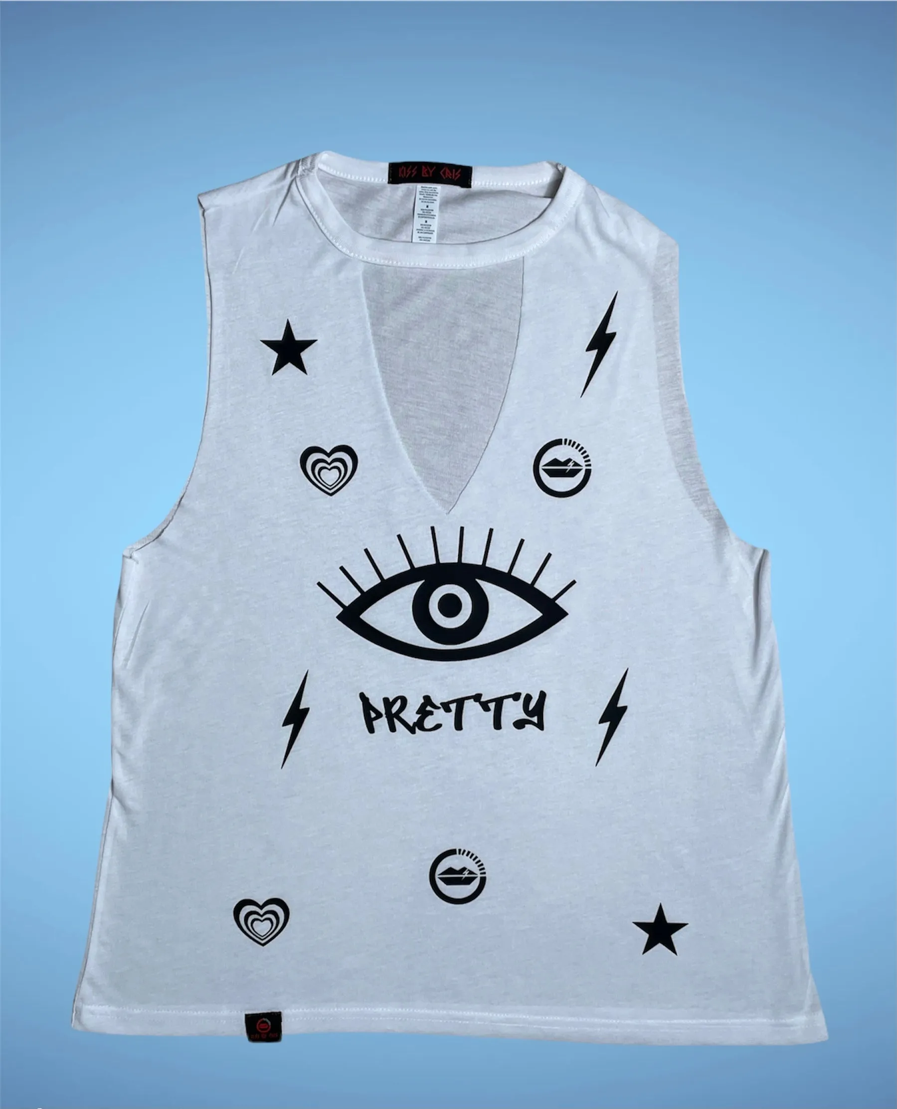 Pretty cut-neck tank