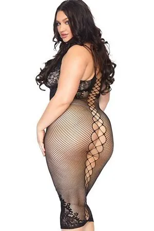 Queen Lattice Bodycon Dress