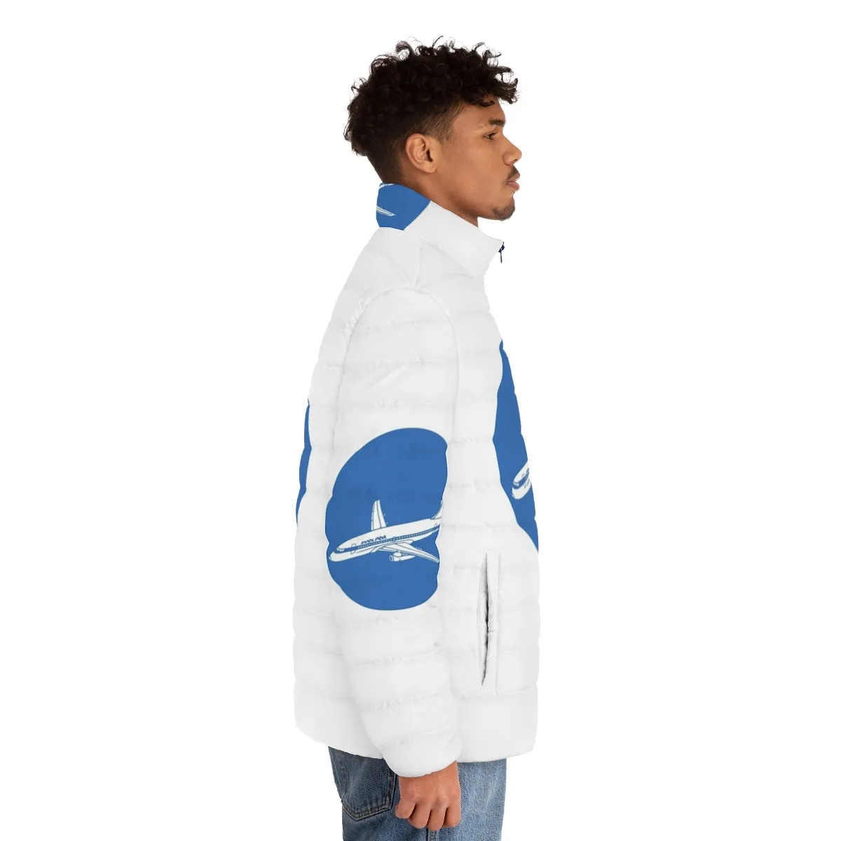 "Vintage Pan American World Airways Puffer Jacket | Retro Airline Travel Outerwear"