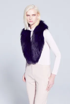 Ricky Plum Silver Fox Fur Collar