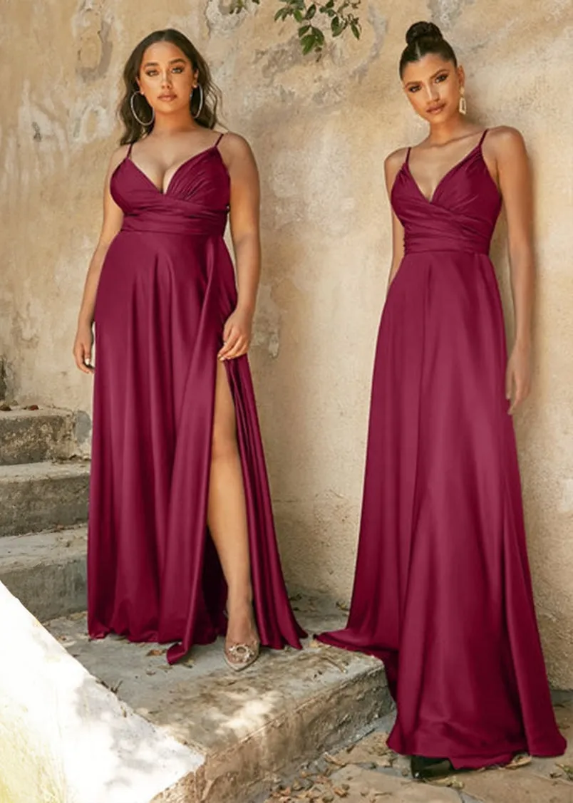 Roxy Satin Sweetheart Maxi Dress Burgundy