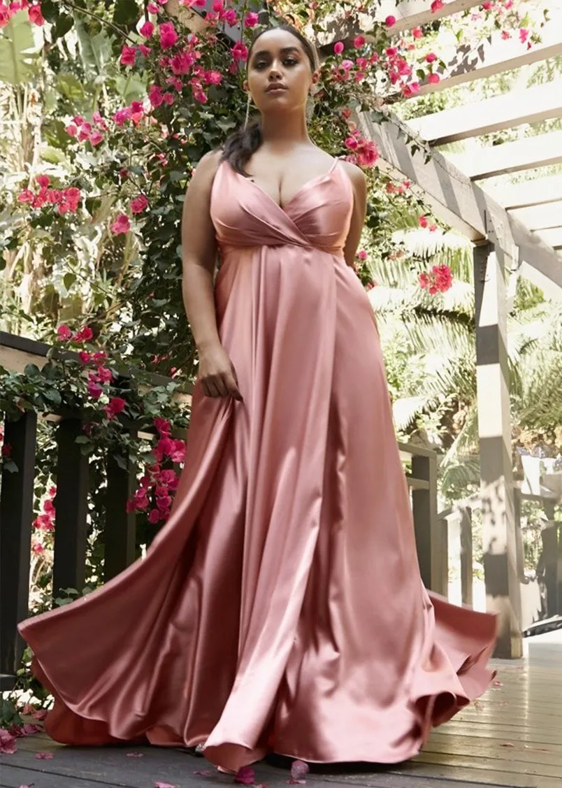 Roxy Satin Sweetheart Maxi Dress Burgundy