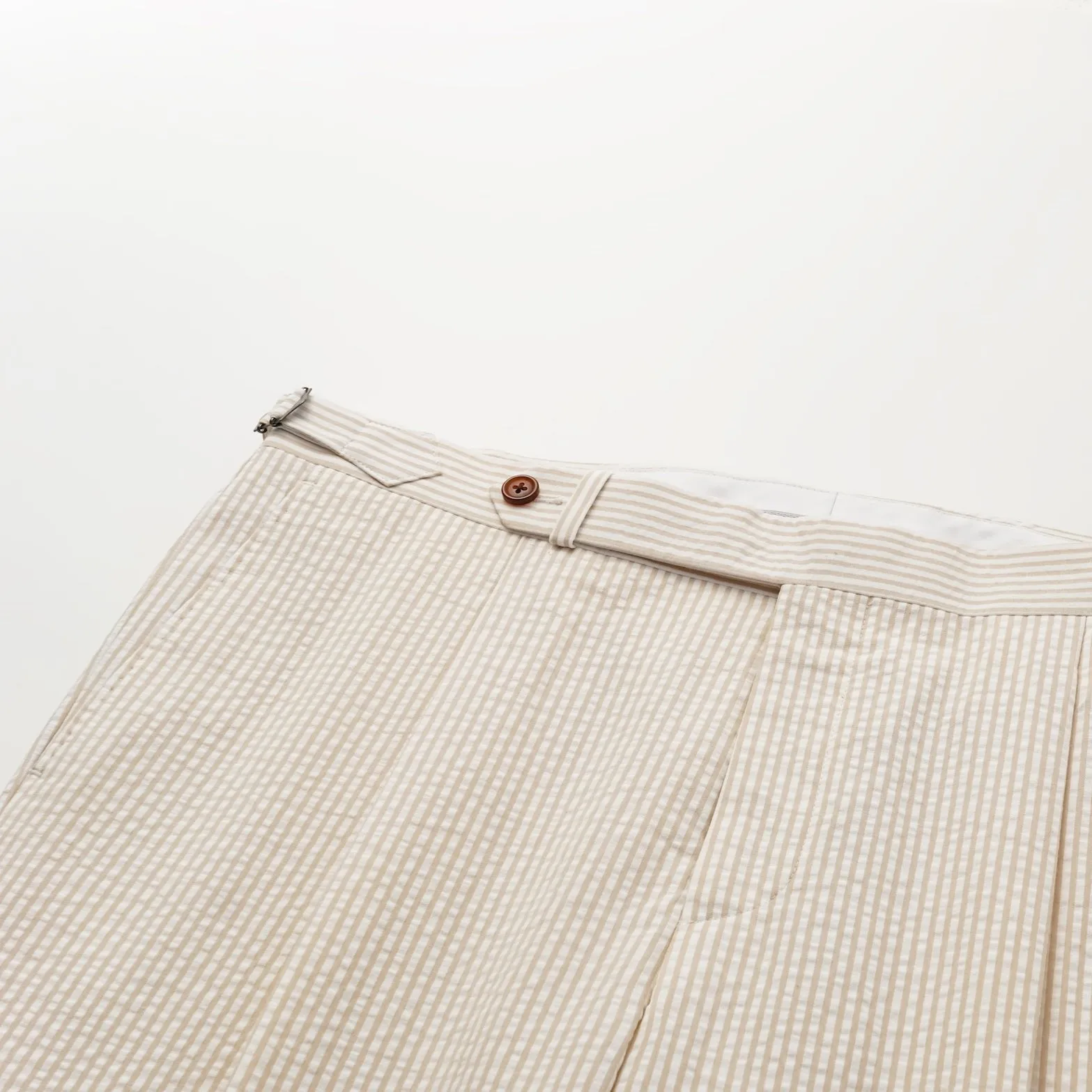 SEERSUCKER COTTON TROUSERS - HUDDERSFIELD FINE WORSTED