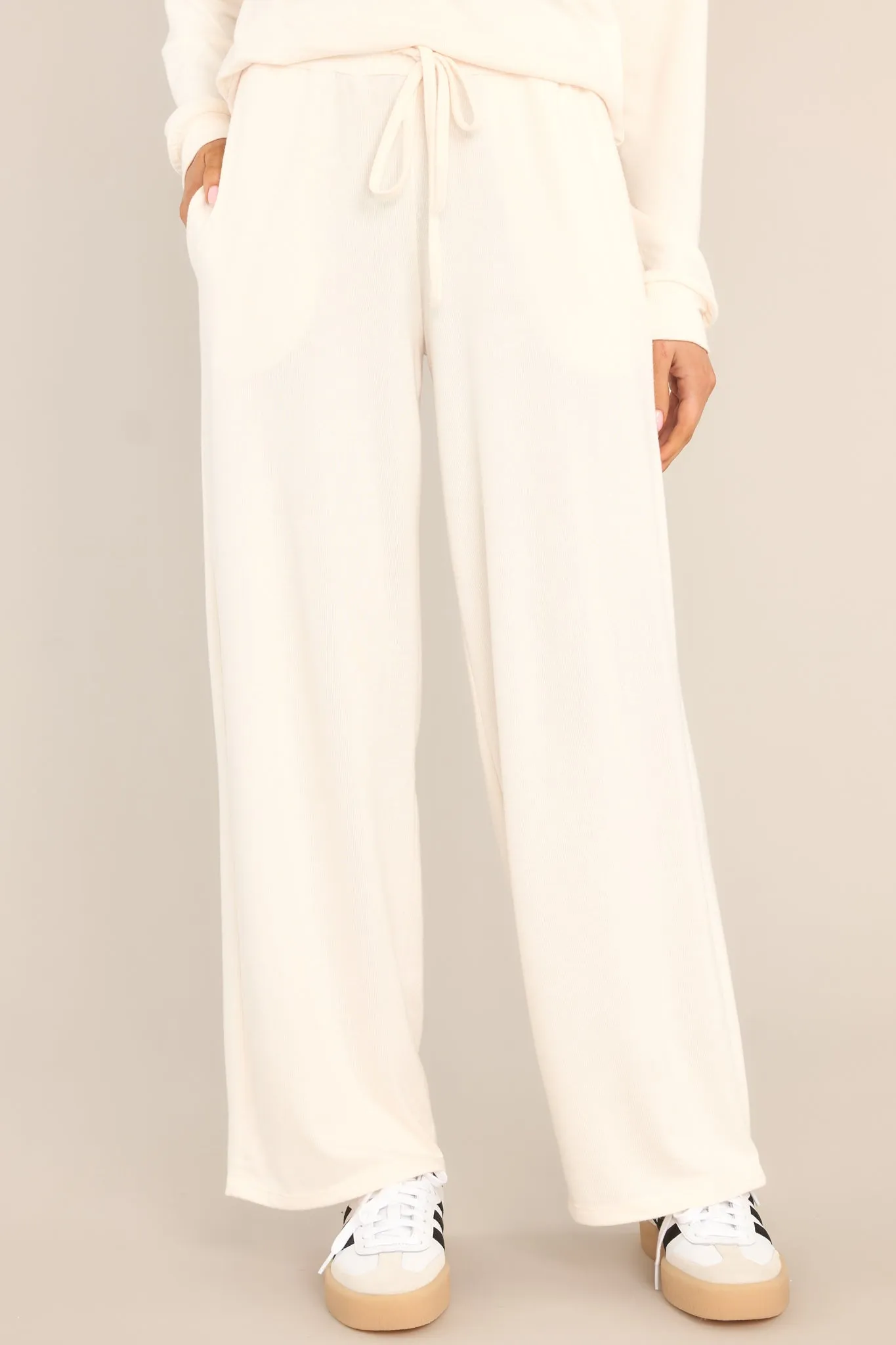 Share It With Me Pearled Ivory Lounge Pants