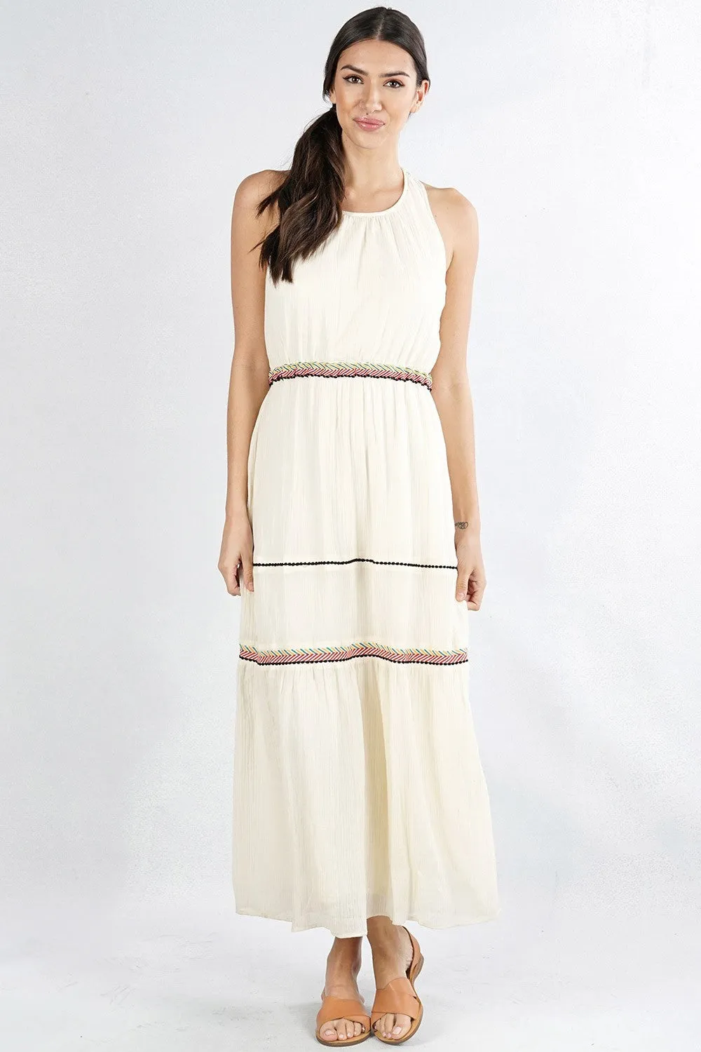Sleeveless Tiered Maxi Summer Dress