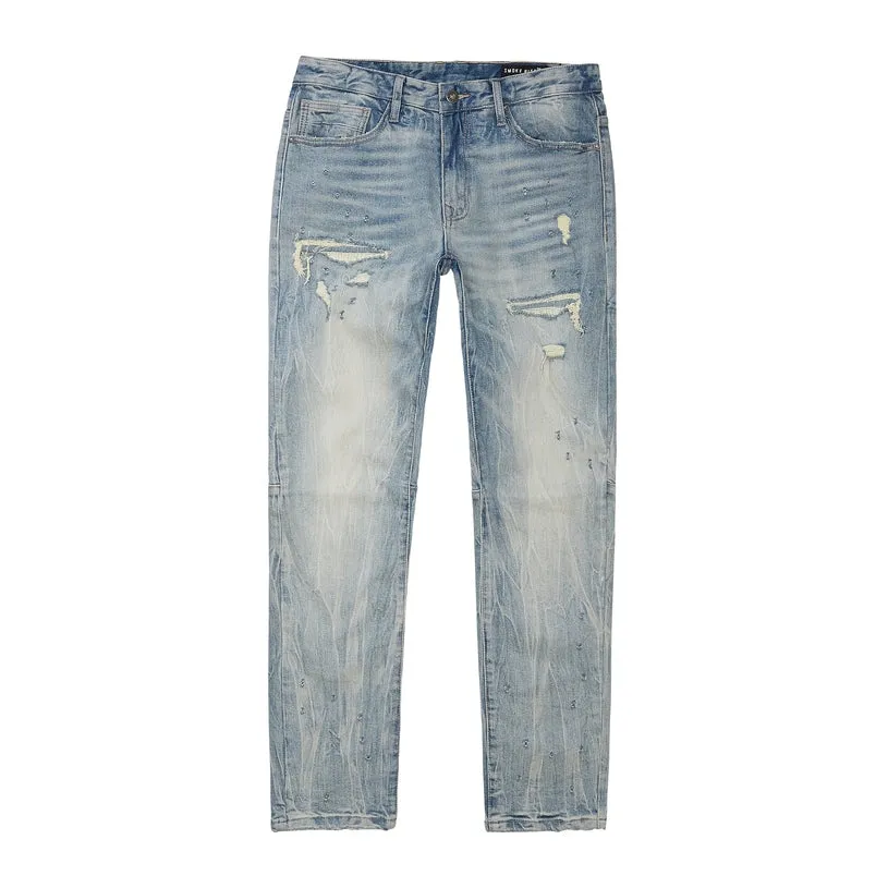 Slim Rip And Repair Jeans - Geneva Blue
