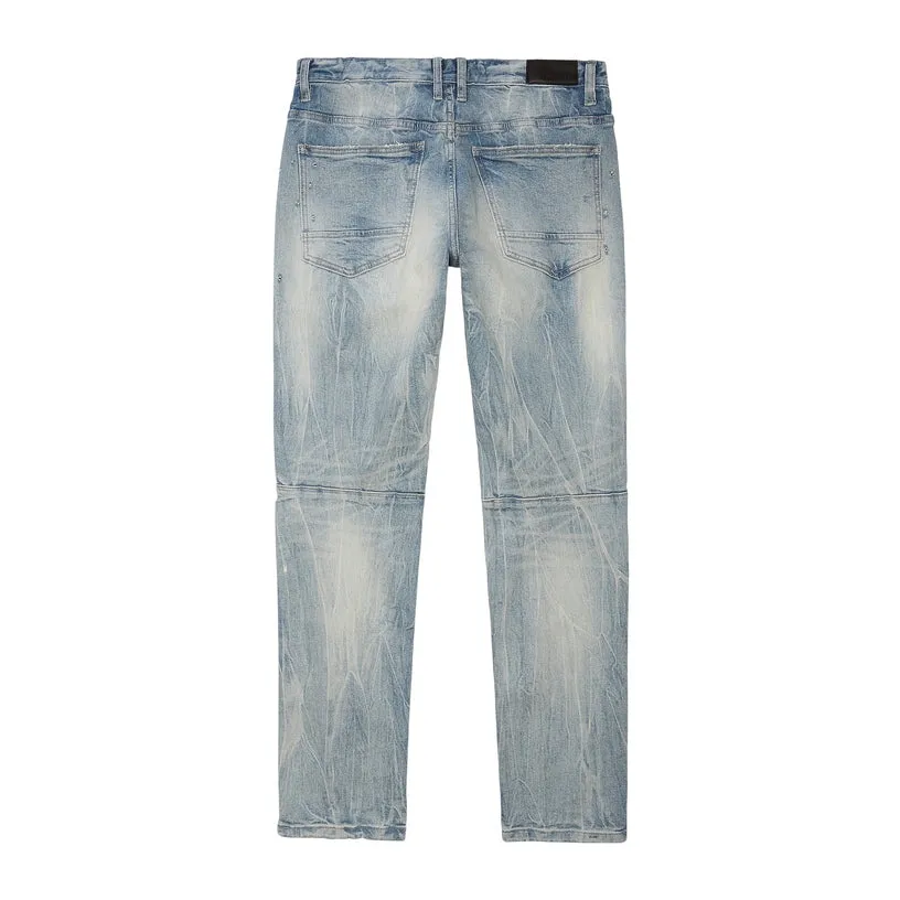 Slim Rip And Repair Jeans - Geneva Blue