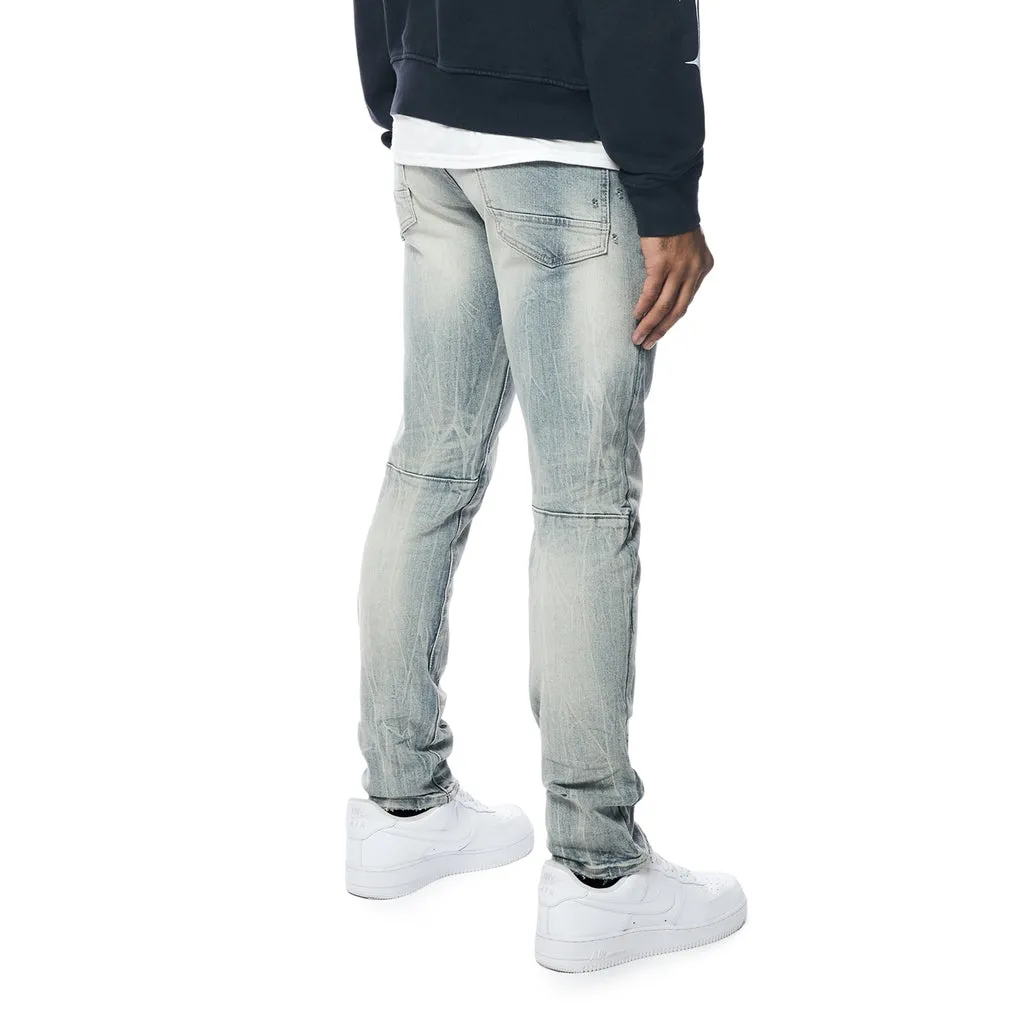 Slim Rip And Repair Jeans - Geneva Blue