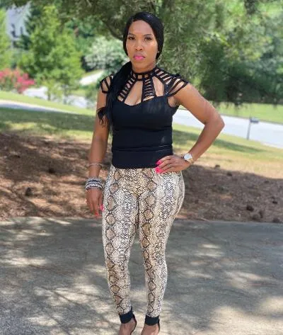 Snakeskin High-Waist Leggings