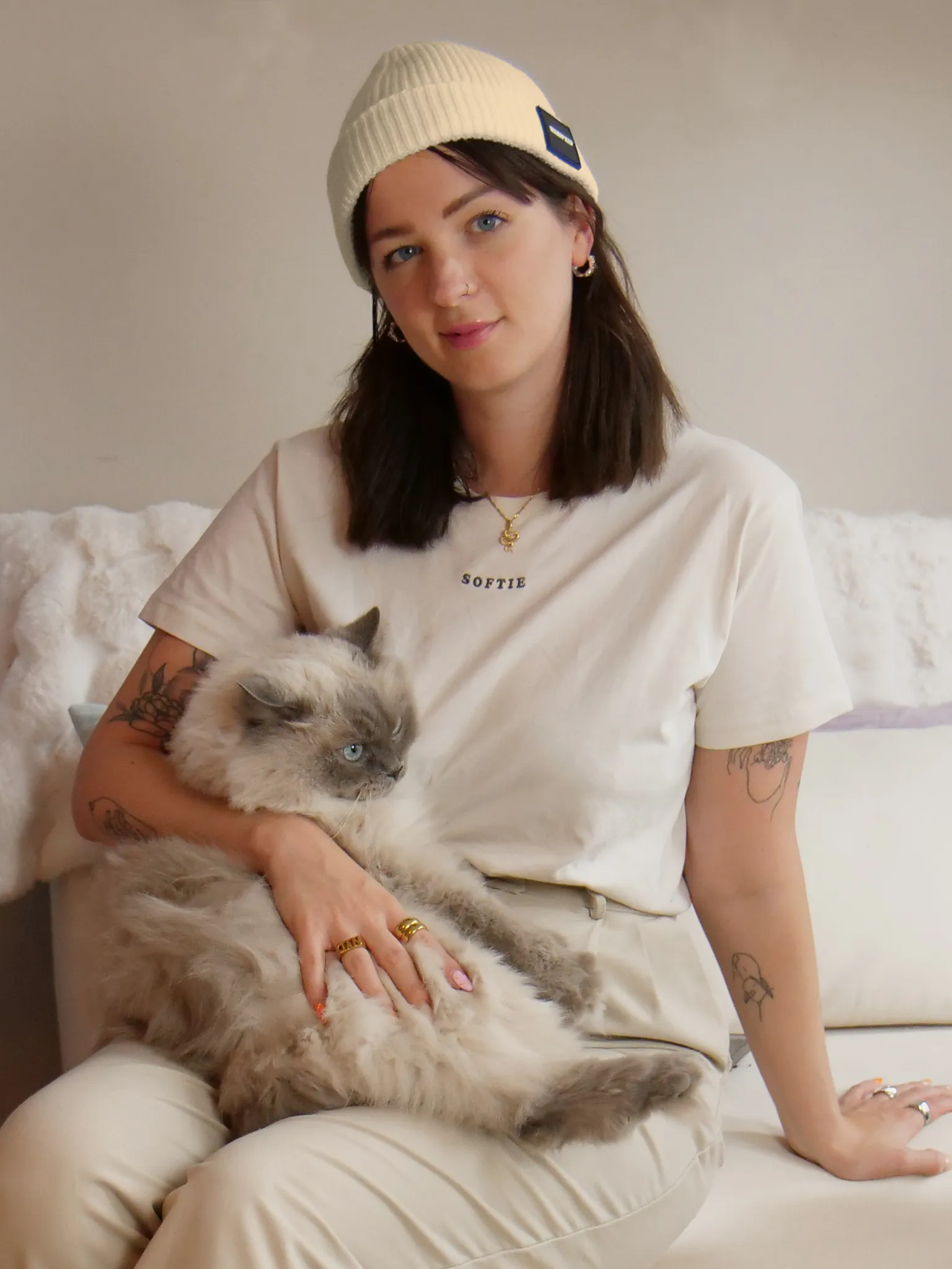 Softie T-Shirt in Off White