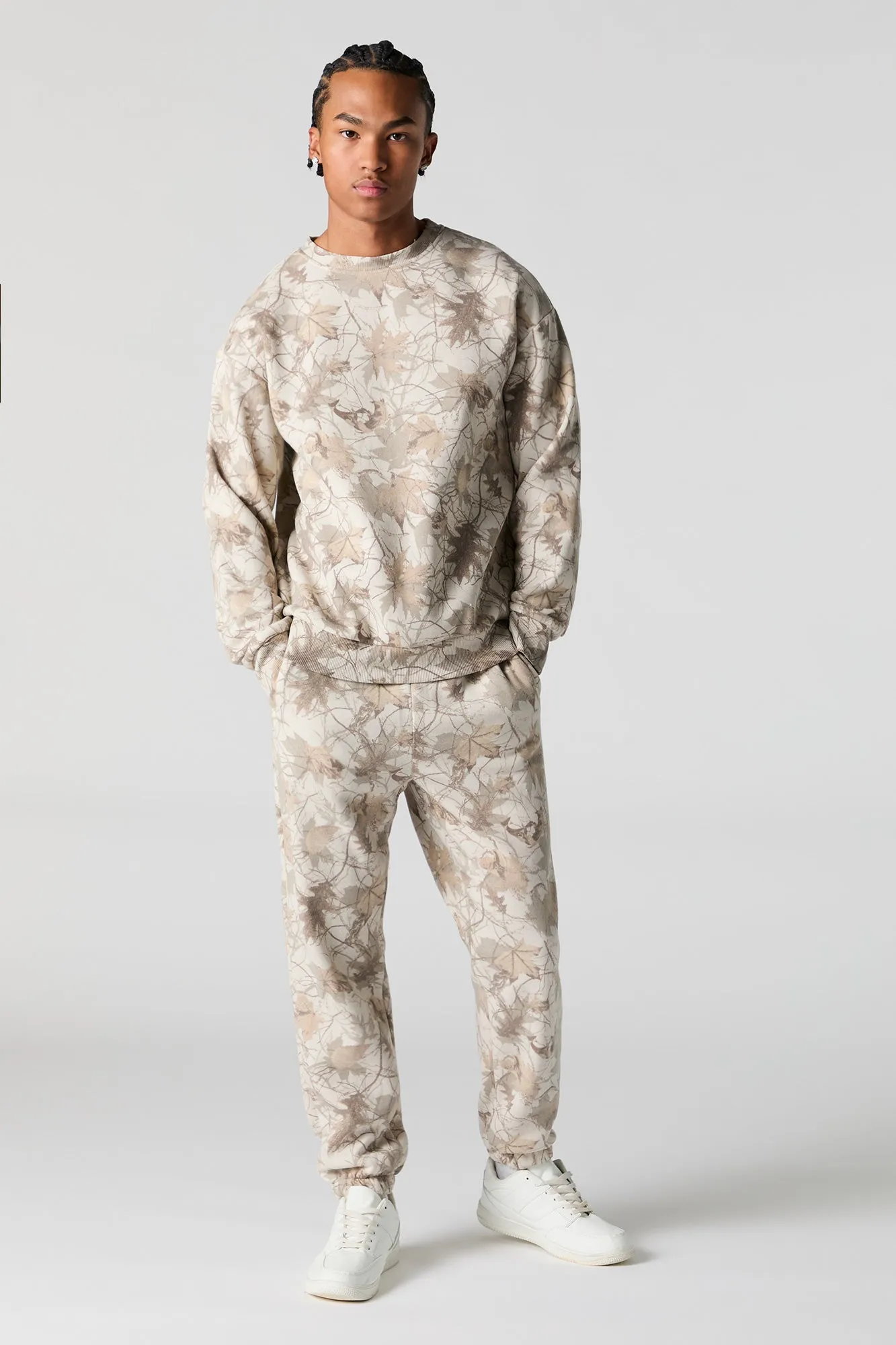Solid Fleece Drawstring Jogger