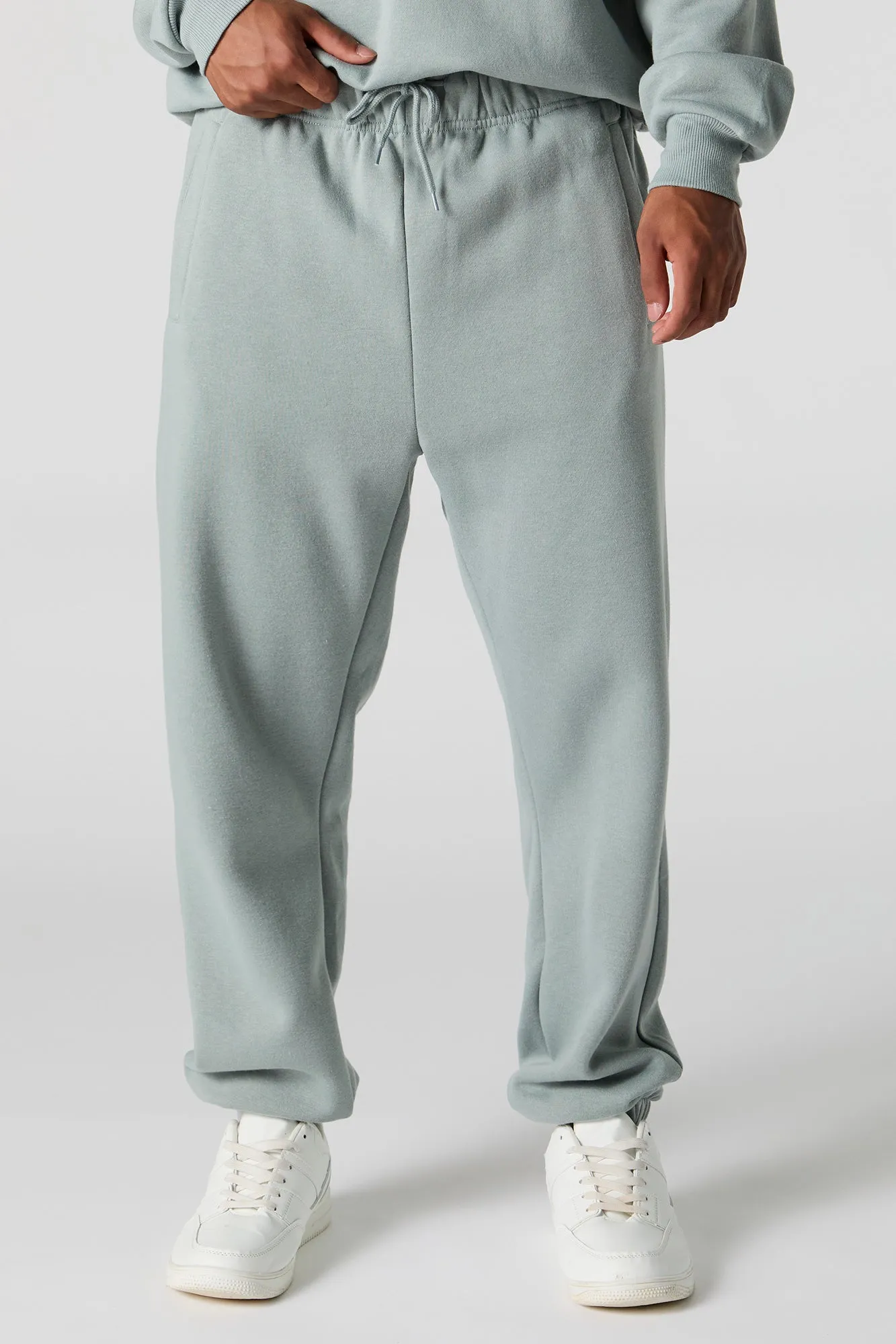 Solid Fleece Drawstring Jogger