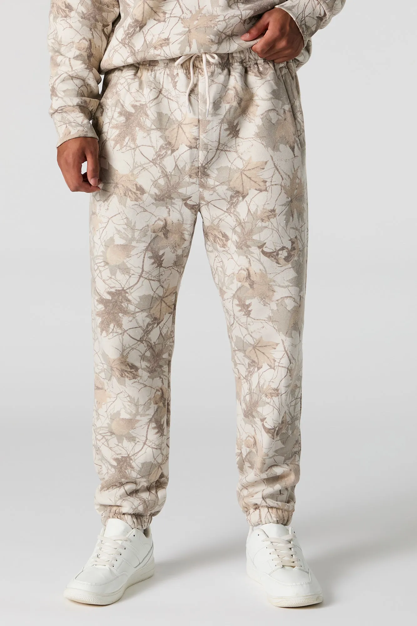 Solid Fleece Drawstring Jogger